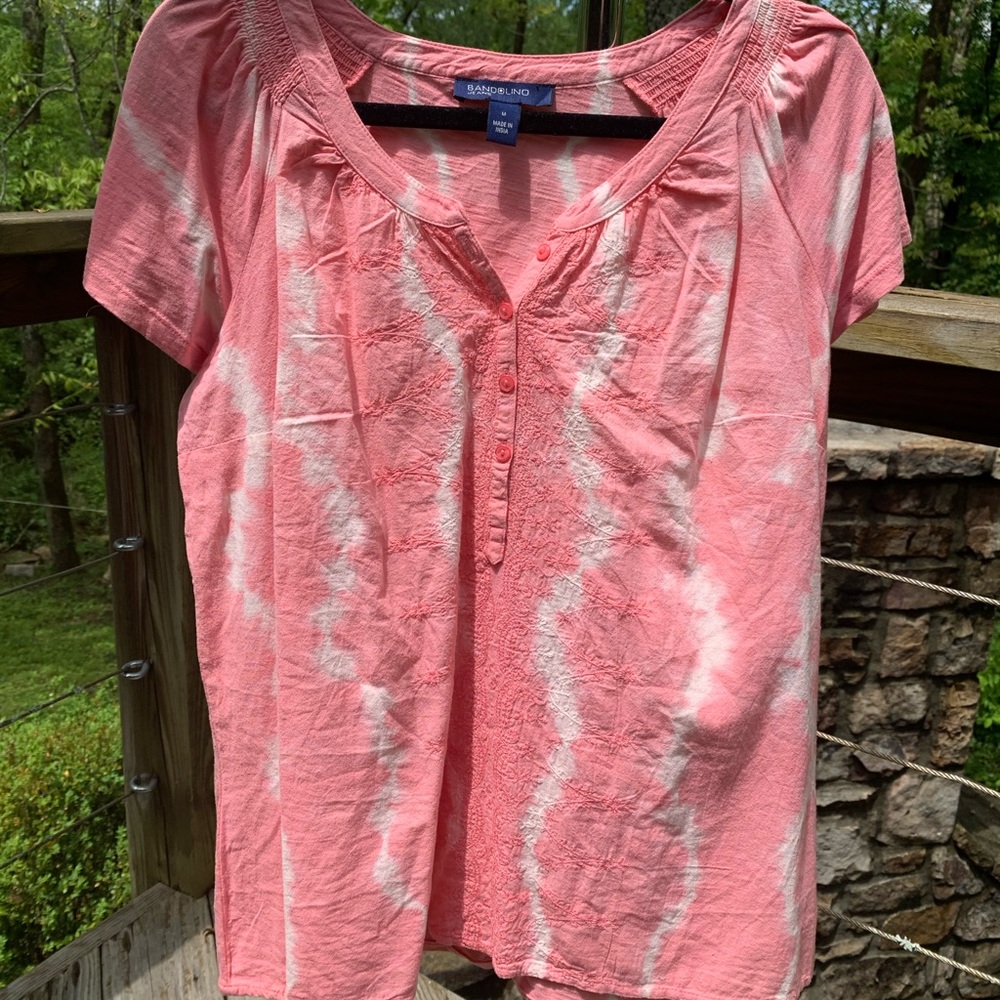 Embroidered Tie Dye Blouse